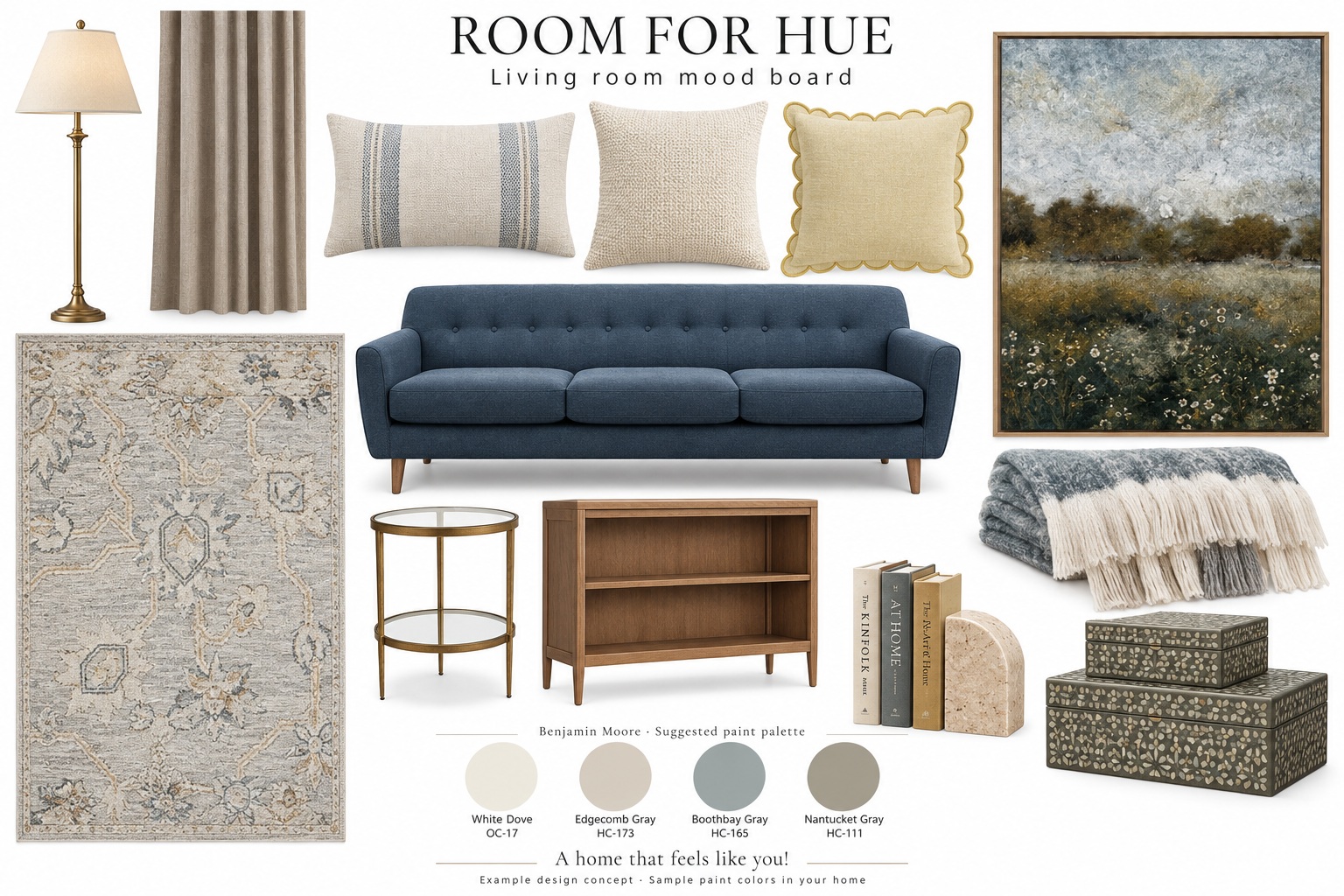 Example of a decorating mood board