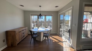 Breakfast nook before the furnishings and decor refresh